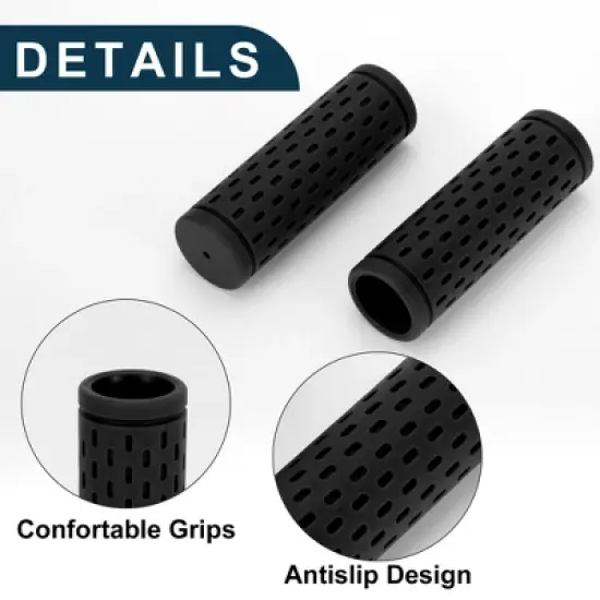 Unique Bargains Bike Handlebar Grips Covers 3.54" Black 1 Pair image {3}