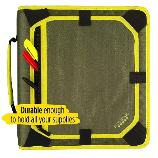 Five Star 2" 3-Ring Zipper Binders D-Ring Assorted Colors (29052) image {6}