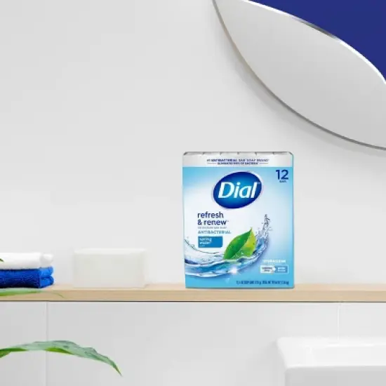 Dial Antibacterial Bar Soap - Spring Water - 4oz/32pk image {3}