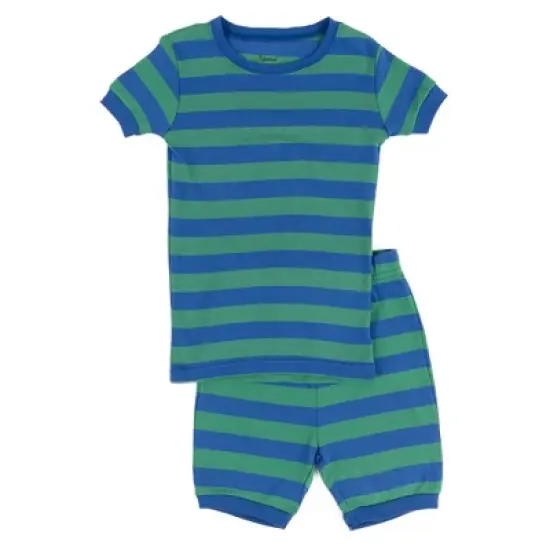 Leveret Kids Two Piece Cotton Short Striped Pajamas image {10}