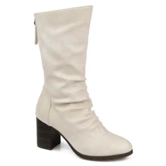 Journee Collection Womens Sequoia Stacked Heel Mid Calf Boots image {12}