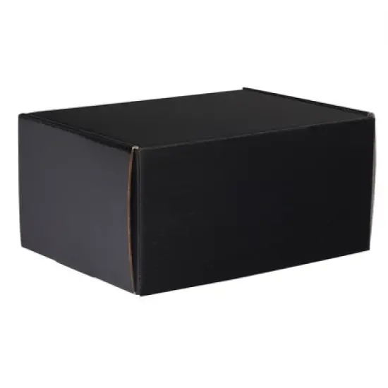 Stockroom Plus 25 Pack Corrugated Packaging Boxes for Shipping, Cardboard Mailers for Small Business, Boutiques, Black, 8 x 6 x 4 in image {3}