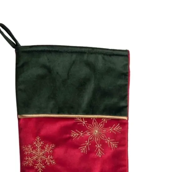 C&F Home 8.5" x 20" Snowflake "Joy" Premium Christmas Stocking image {1}