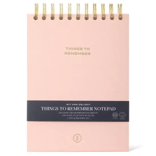 Wit & Delight Spiral Notepad Large Pink image {6}