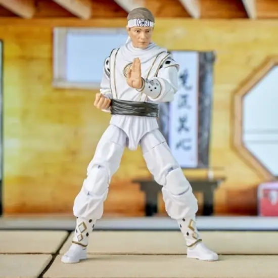 Power Rangers Lightning Collection Mighty Morphin X Cobra Kai Daniel LaRusso Morphed White Crane Ranger Action Figure (Target Exclusive) image {11}