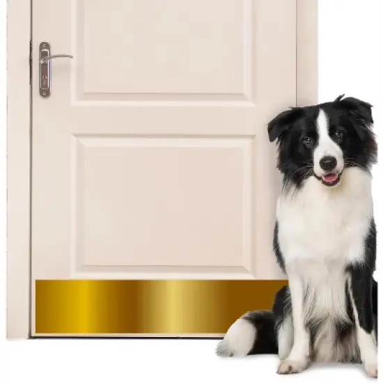 Panther Armor Push Plate, Metal Door Protector for Dog Scratching, Scratch Guards for Doors image {6}