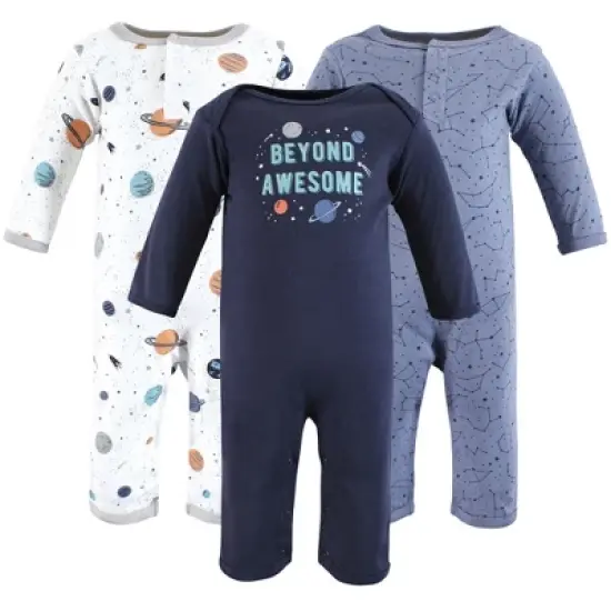Hudson Baby Infant Boys Cotton Coveralls, Space image {5}
