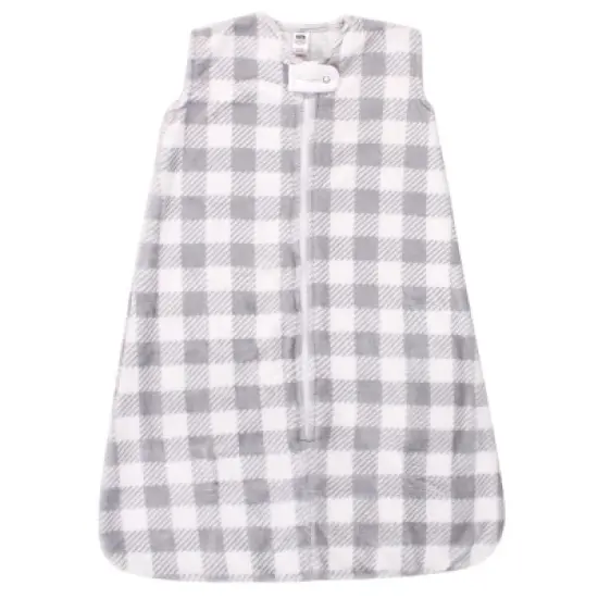 Hudson Baby Infant Plush Sleeping Bag, Sack, Blanket, Gray Plaid image {2}