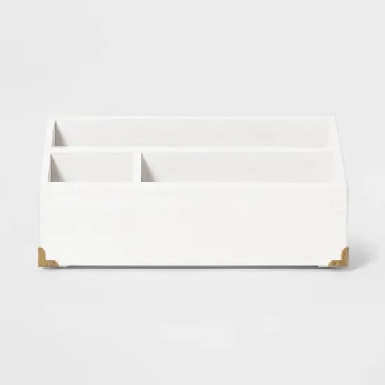 Wood Desktop Storage Unit White - Threshold&trade; image {2}