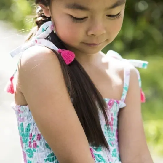 Hope & Henry Girls' Smocked Dress with Tassels, Toddler image {5}