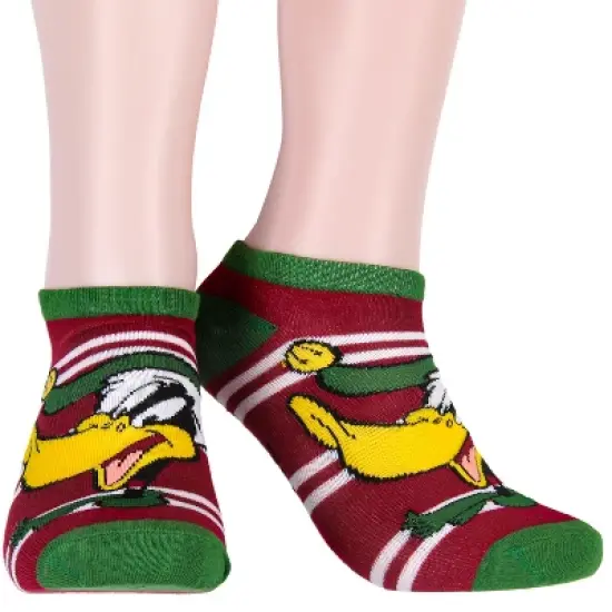 Looney Tunes Characters Striped Mix And Match Adult 5 Pack Ankle Socks Multicoloured image {4}