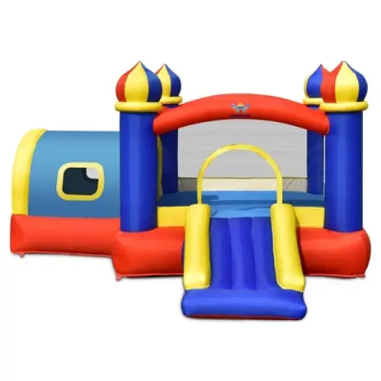 Costway Inflatable Castle Kids Bounce House w/ Slide Jumping & Playhouse Blower Excluded image {9}