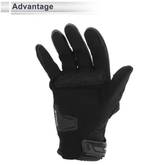 Unique Bargains Motorcycle Gloves Spring Summer Breathable Smartphone Touch 1 Pair image {5}