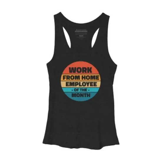 Women's Design By Humans Home office - employee of the month By RandomDudeArt Racerback Tank Top image {3}