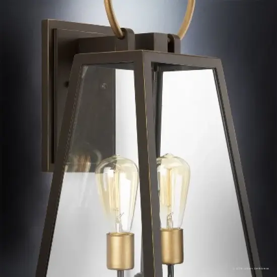 Urban Ambiance Luxury Modern Farmhouse Outdoor Wall Light,  23.625"H x 11.25"W,  Olde Bronze Finish, UHP1000 image {3}