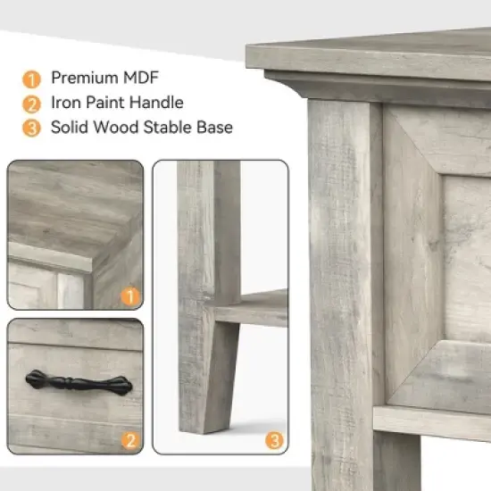 Nightstand Modern End Table Side Table with Storage Drawer image {1}