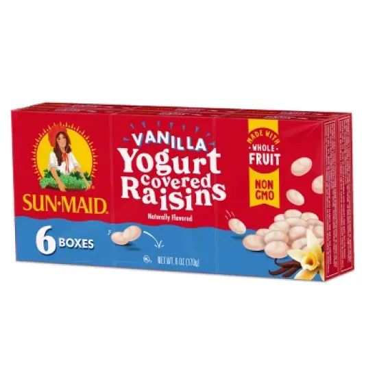 Sun-Maid Vanilla Yogurt Covered Raisins  - 1oz / 6ct image {3}