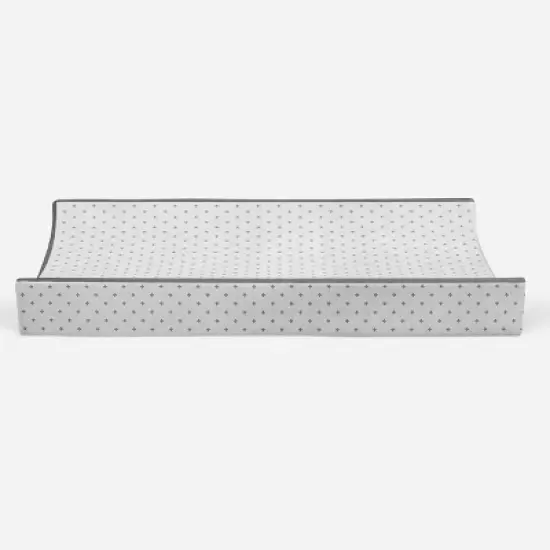 Bacati - Plus Quilted Muslin Changing Pad Cover Gray image {4}