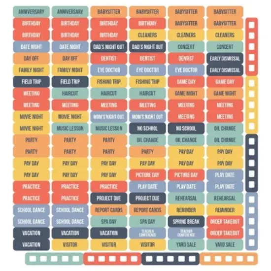 Trends International Inc. 2023-24 Wall Calendar 12"x12" Family Planner with Stickers image {6}