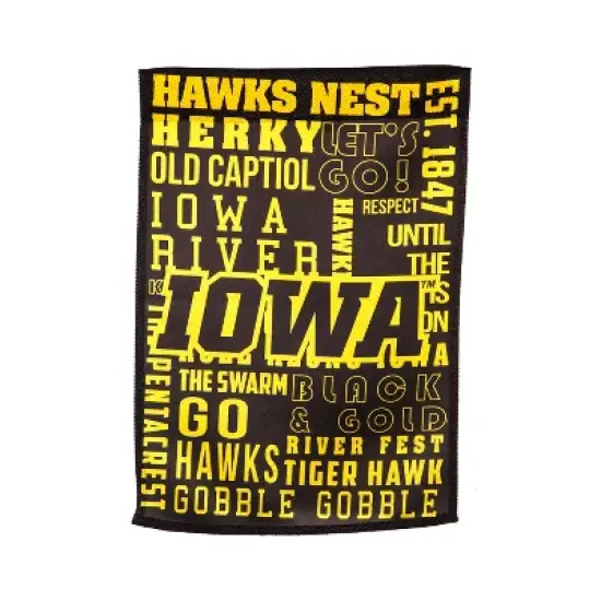Embossed Suede Flag, House Size, University of Iowa image {4}