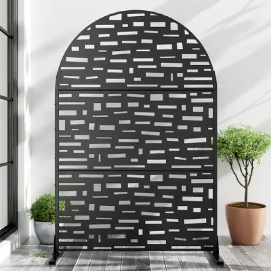 Dovelina Arched Outdoor Privacy Screen Patio Decorative Screens image {8}