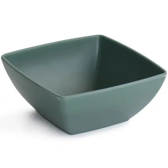 Gibson Home Grayson Melamine 12 Piece Square Dinnerware Set in Green image {4}