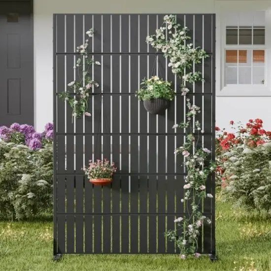 PexFix 72 in. x 47 in. Outdoor Metal Privacy Screen Garden Fence image {2}