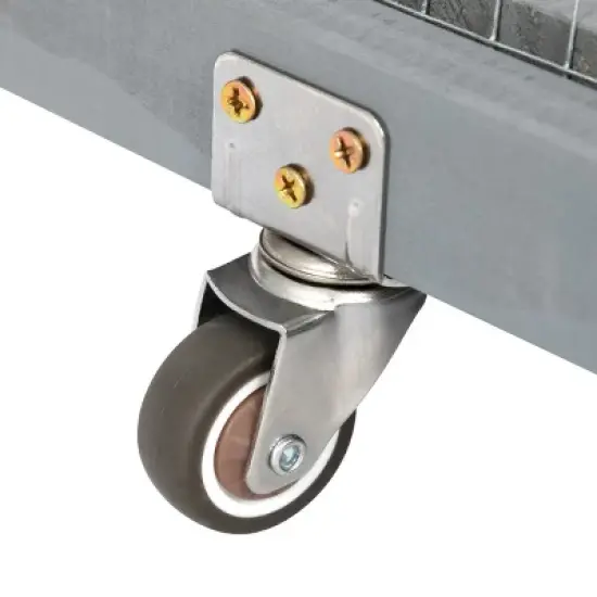 70" Wooden Cat House,Outdoor Cat Enclosure with Platforms,Wheels,Lockable Doors,Sunshine Roof - Maison Boucle image {6}