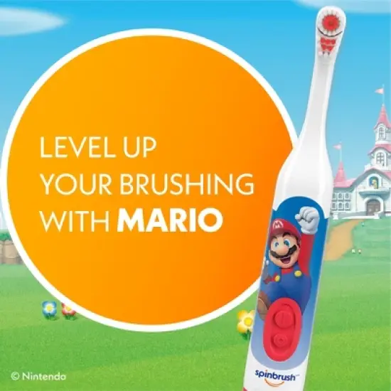 Spinbrush Mario Kids Battery Electric Toothbrush image {2}