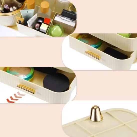 Unique Bargains 360&deg; Rotating Makeup Organizer for Lotions Brushes image {5}