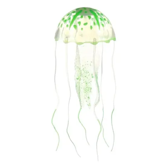Unique Bargains Silicone Fluorescent Jellyfish Glow Aquarium Decor  Ornaments with Suction Cup 3.2"x7.5" image {7}