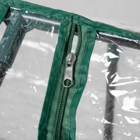 Outsunny 4' x 2' x 2' Outdoor Portable Mini Greenhouse, Small Greenhouse with Cover, Roll-up Zippered Windows for Indoor, Outdoor Garden image {5}