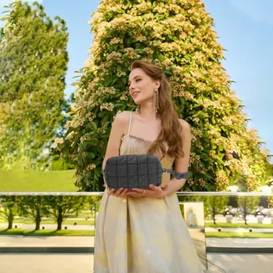 Unique Bargains Quilted Makeup Bag 1 Pc image {5}