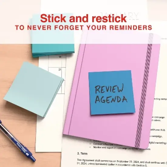 Staples Stickies Standard Notes 3" x 3" Assorted 100 Sh./Pad 12 Pads/PK 24295905 image {3}