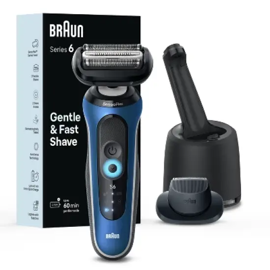 Braun Series 6-6172cc Rechargeable Wet & Dry Shaver + Smart Care Center image {11}