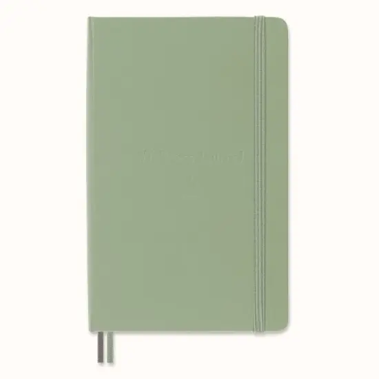 Moleskine Guided Journal 5.12"x8.25" Wellness: Hard Cover, Adult Wellness Notebook, 400 Pages, Elastic Closure, Light Green image {2}