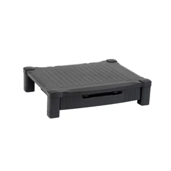 4" Plastic Monitor Stand with Drawer Black - Mind Reader image {6}