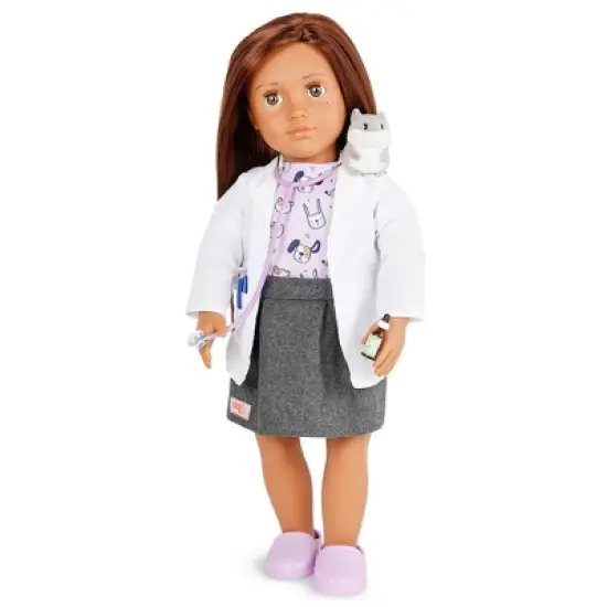 Our Generation Daya with Plush Hamster 18" Pet Care Vet Doll image {2}