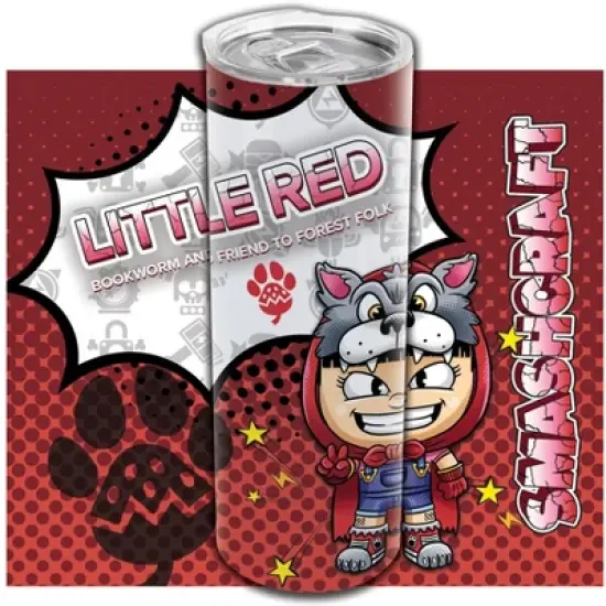 SMASHCRAFT 20 ounce Stainless Steel Double Walled Insulated Travel Tumbler Coffee Mug Cup, Little Red Riding Hood Chibi image {1}