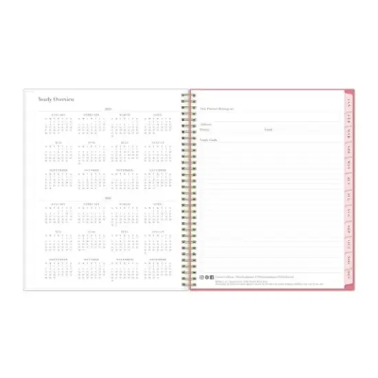 Rachel Parcell 2024 Planner 8.5"x11" Weekly/Monthly Wirebound Emily Pink image {7}
