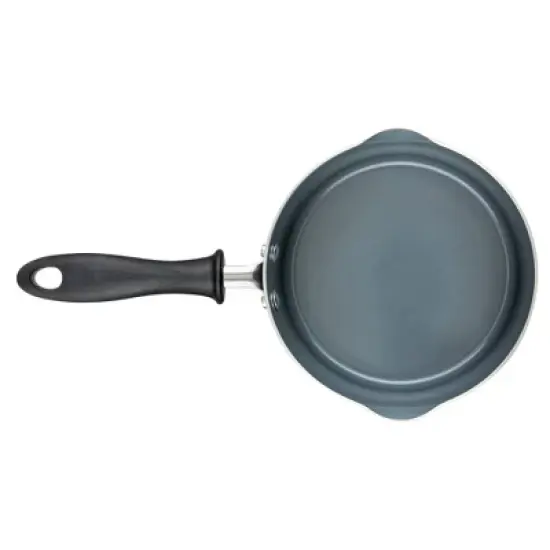 Farberware Reliance Pro 3qt Nonstick Ceramic Covered Straining Saucepan Black/Gray image {5}