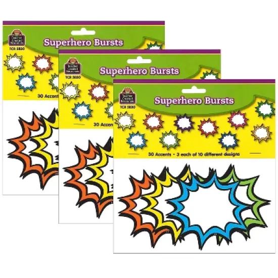 Teacher Created Resources Superhero Burst Accents 30 Per Pack 3 Packs (TCR5830-3) image {2}