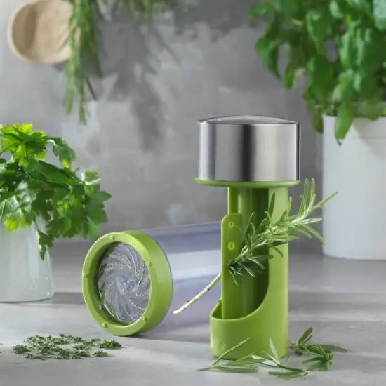 Microplane Stainless Steel Herb Mill 2.0, Green image {3}