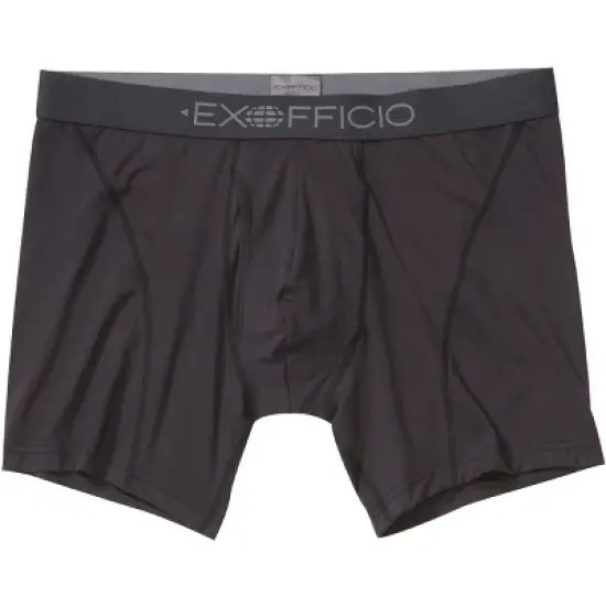ExOfficio Give-N-Go 2.0 Sport Mesh 6" Boxer Briefs - Black/Black image {4}