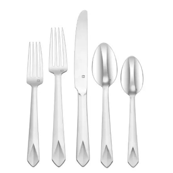 Cuisinart 20pc Stainless Steel Jolie Silverware Set: Flatware Set for 4, Corrosion & Stain-Resistant, Dishwasher-Safe image {6}