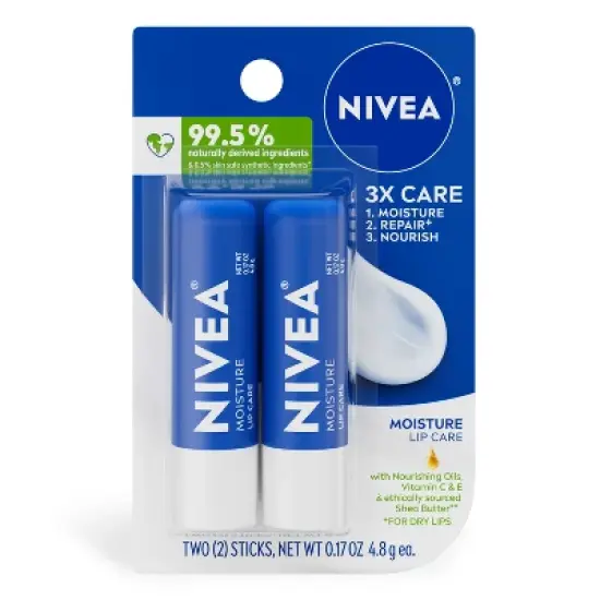 Nivea Moisturizing Lip Balm - 0.34oz/2pk image {14}