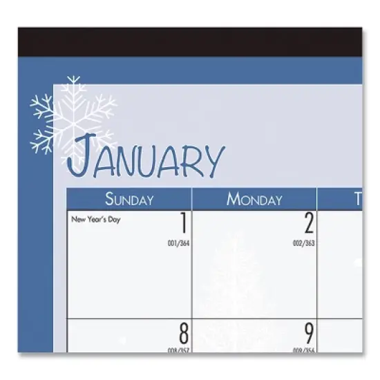 House of Doolittle Recycled Desk Pad Calendar Illustrated Seasons Artwork 12-Month January 2026 to December 2026 Black Binding image {3}