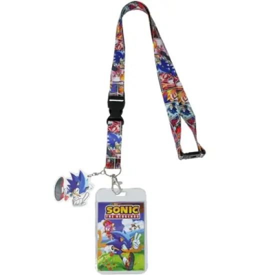 Sonic the Hedgehog Comic Strip ID Badge Holder Breakaway Lanyard w/ Rubber Charm Multicoloured image {5}