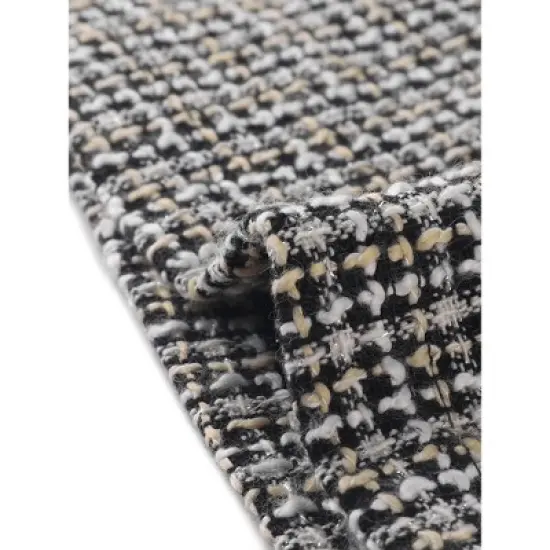 Allegra K Women's Elegant Vintage Button Front V Neck Plaid Tweed Overalls Pinafore Skirts image {5}