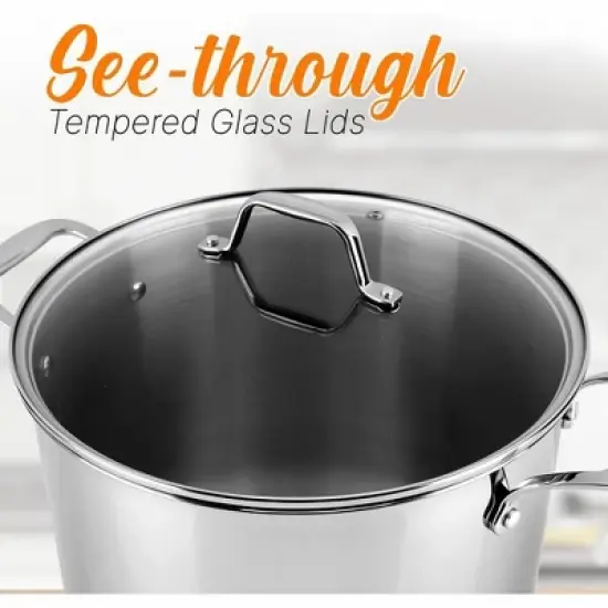 NutriChef Kitchen Cookware Stockpot Lid image {3}